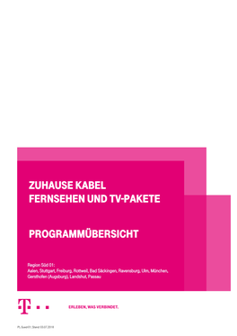 Programmübersicht Zuhause Kabel Fernsehen Und TV-Pakete