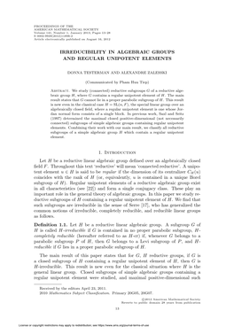 Irreducibility in Algebraic Groups and Regular Unipotent Elements