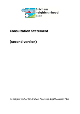 Consultation Statement Brixham Peninsula Neighbourhood Plan