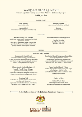 A4 Warisan Menu