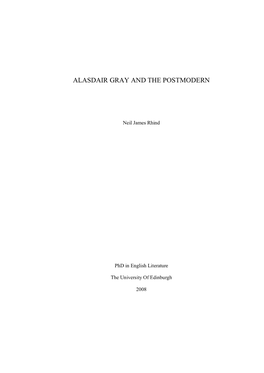 Alasdair Gray and the Postmodern