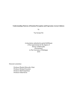 Understanding Patterns of Emotion Perception and Expression Across Cultures