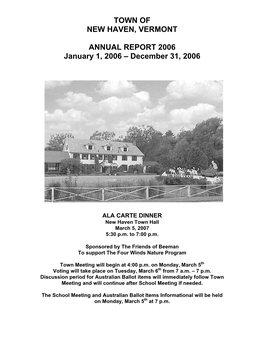 2006 Town Report