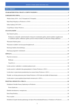 Raport O Stanie Gminy Wschowa 2018