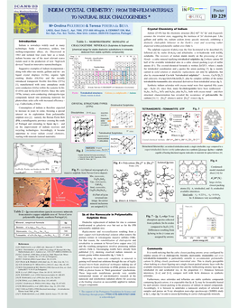 Indium Crystal Chemistry : from Thin-Film Materials * Id