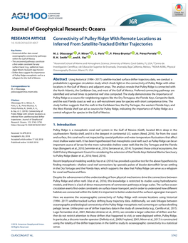 Connectivity of Pulley Ridge with Remote Locations As Inferred From