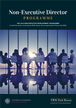 Non-Executive Director PROGRAMME