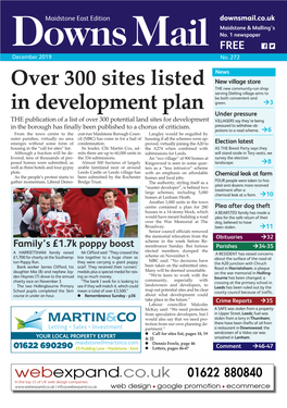 Over 300 Sites Listed in Development Plan