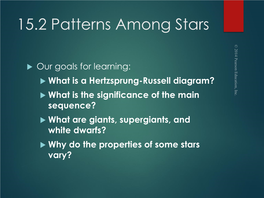 15.2 Patterns Among Stars