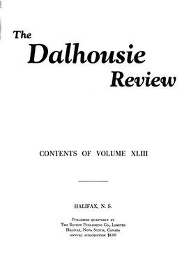 The Dalhousie Review