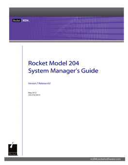 Rocket Model 204 System Manager's Guide