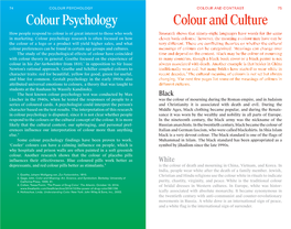 Colour Psychology Colour and Culture
