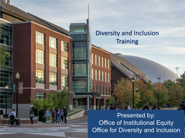 Diversity Training Curriculum