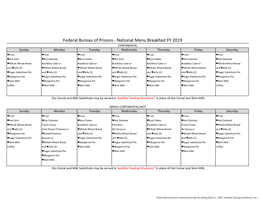 National Menu Breakfast FY 2019