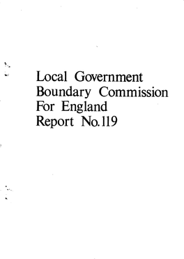 Local Government Boundary Commission for England Report No