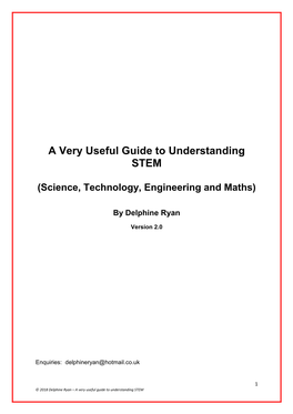 A Very Useful Guide to Understanding STEM