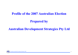 Election Report 2007