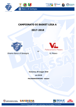 Campionato Di Basket Lega a 2017-2018