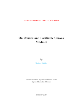 On Convex and Positively Convex Modules