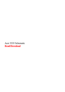 Acer 5535 Schematic