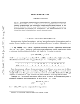 Arxiv:1604.01256V4 [Math.NT] 14 Aug 2017 As P Tends to Inﬁnity, We Are Happy to Ignore Such Primes, Which Are Necessarily ﬁnite in Number