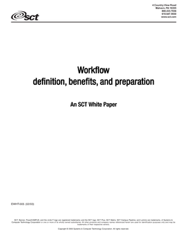 Workflow Definition, Benefits, and Preparation