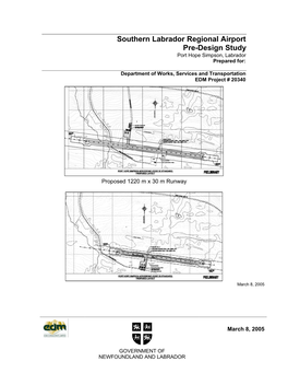 Southern Labrador Regional Airport Pre-Design Studyopens in New Window