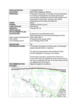 HBC Field, Halebank, Widnes PROPOSAL