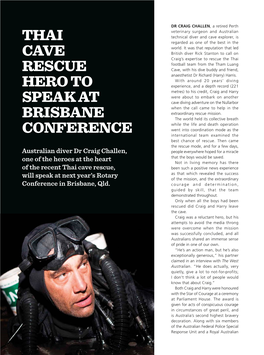 Thai Cave Rescue Hero to Speak at Brisbane Conference