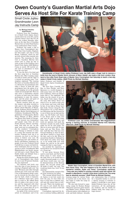 Owen County's Guardian Martial Arts Dojo Serves As Host Site For