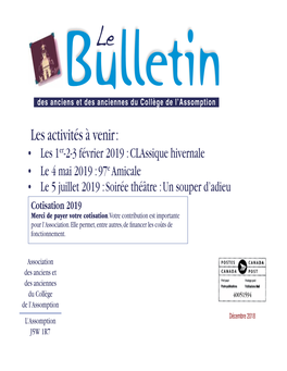 Bulletin Décembre 2018