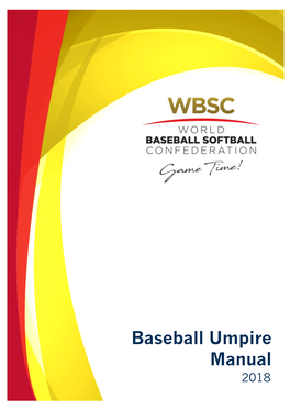 Baseball Umpire Manual 2018