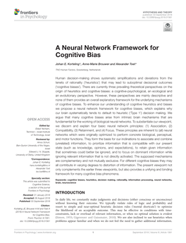 A Neural Network Framework for Cognitive Bias