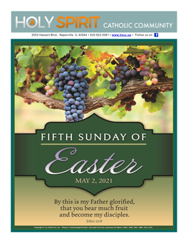 FIFTH SUNDAY of EASTER May 2, 2021