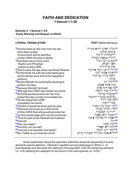 Yearly Worship and Despair at Shiloh