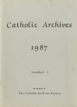 Catholic Archives 1987