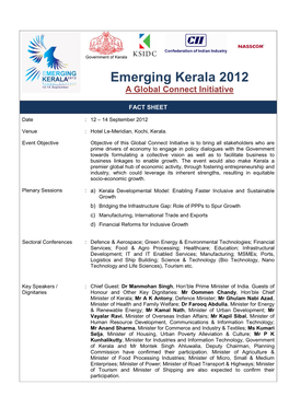 Emerging Kerala 2012 a Global Connect Initiative