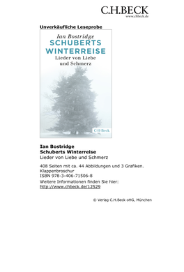 Unverkäufliche Leseprobe Ian Bostridge Schuberts Winterreise