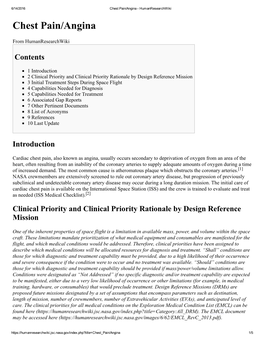 Chest Pain/Angina ­ Humanresearchwiki Chest Pain/Angina