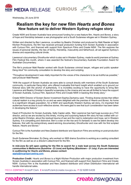 Realism the Key for New Film Hearts and Bones New Feature Set to Deliver Western Sydney Refugee Story