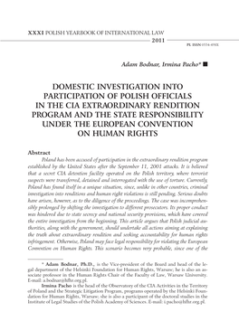 Domestic Investigation Into Participation of Polish