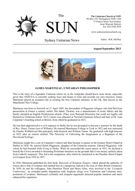 The Sydney Unitarian News