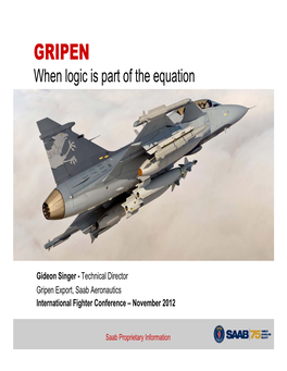 GRIPEN When Logic Is Part of the Equation