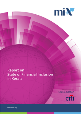Report on State of Financial Inclusion in Kerala