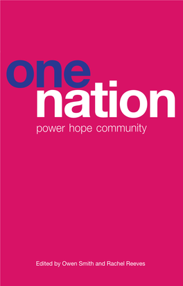 One Nation: Power, Hope, Community