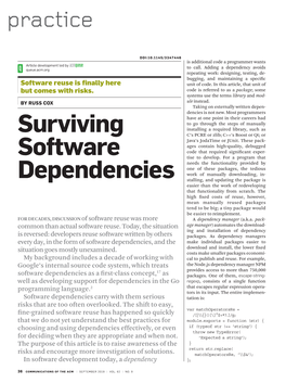 Surviving Software Dependencies