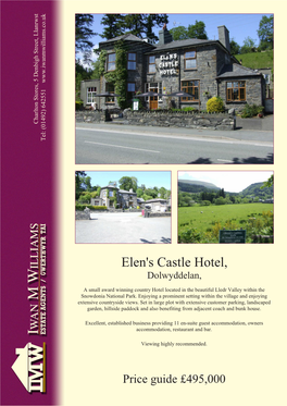 Elen's Castle Hotel, Dolwyddelan, LL25 0EJ