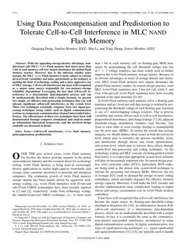 Using Data Postcompensation and Predistortion to Tolerate Cell-To-Cell