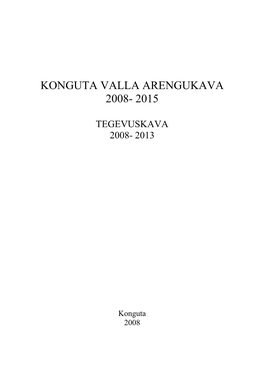 Konguta Valla Arengukava 2008- 2015