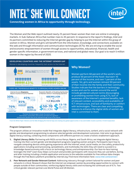 Intel® She Will Connect: Connecting Women in Africa to Opportunity